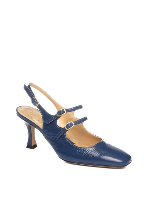 Décolleté pelle blu FRANCO RUSSO | 1306SFINISH-NAVY